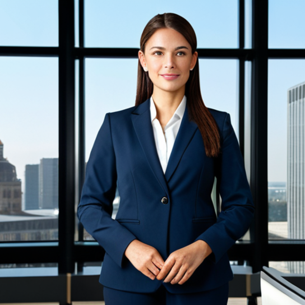 전입신고와 세금 문제 - Professional Businesswoman**

"A professional businesswoman in a modest business suit, standing in a...