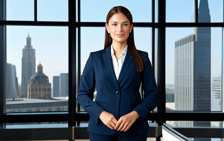 전입신고와 세금 문제 - Professional Businesswoman**

"A professional businesswoman in a modest business suit, standing in a...